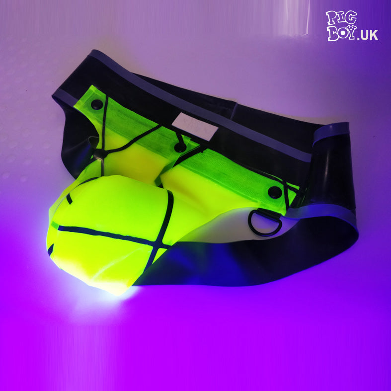 _02 UV YELLOW AND BLACK JOCKSTRAP